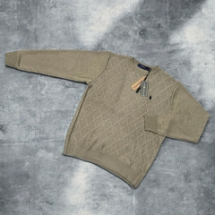 Sweater Polo Rombos Champagne - comprar online