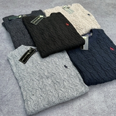 Imagen de Sweater Polo Vintage Gris Claro