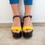 LUCIA - Negro Charol y Amarillo - comprar online