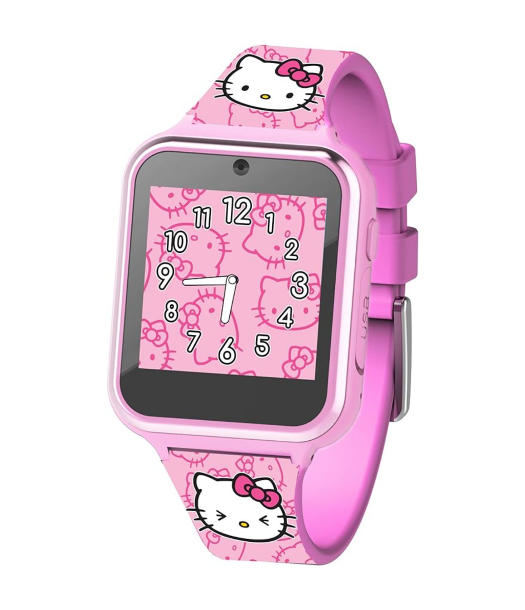 Accutime Hello Kitty Reloj inteligente para ninos con pantalla tactil de aprendizaje educativo rosa