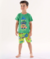 PIJAMA CAMISETA E BERMUDA EM SUEDINE CARRO VERDE UP BABY