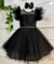 VESTIDO DE FESTA PRETO TULE BRILHO HOLOGRAFICO PETIT CHERIE - comprar online