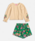 CONJUNTO ML BLUSA E SHORTS BEGE ESCURO MOMI -  Lelidi Baby Kids | Moda Infantil Confortável e Estilosa