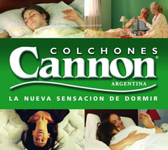 Colchón 1 1/2 Plaza De Resortes Cannon Resortes Platino Blanco Y Amarillo - 100cm X 190cm X 27cm - colchoneria ballester