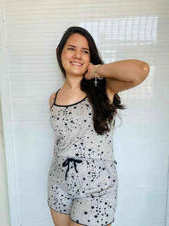 PIJAMA CONFORT SUEDE ESTAMPADO COM LAÇO - comprar online