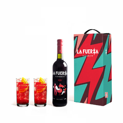 La Fuerza Rojo + 2 vasos vermuteros