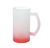 Caneca jateada vidro degrade - 475 ml vermelho neon