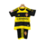 Kit Infantil Zaragoza II Adidas 23/24 - Preto com detalhes em amarelo