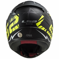 CAPACETE LS2 RAPID CROMO MATTE BLK/HV YLW - loja online