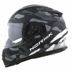 CAPACETE NORISK SOUL FF302 DESTROYER MATT BLACK/WHITE na internet