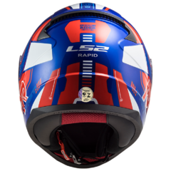 CAPACETE FF353 RAPID STRATUS BLUE RED WHITE - Loja Helmet