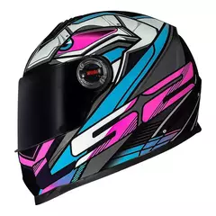 CAPACETE LS2 CLASSIC XDRON CYAN ROSA na internet