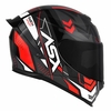 CAPACETE ASX EAGLE RACING DIAGON BRILHO PRETO/GRAFITE/VERMELHO