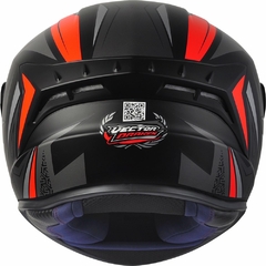 CAPACETE ASX DRAKEN VECTOR FOSCO PRETO/CINZA/VERMELHO - Loja Helmet