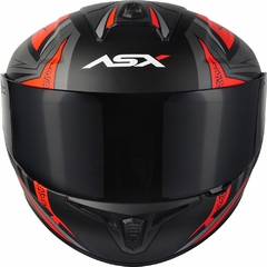 CAPACETE ASX DRAKEN VECTOR FOSCO PRETO/CINZA/VERMELHO - comprar online