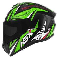 CAPACETE ASX DRAKEN VECTOR BRILHO PRETO/VERDE/BRANCO na internet