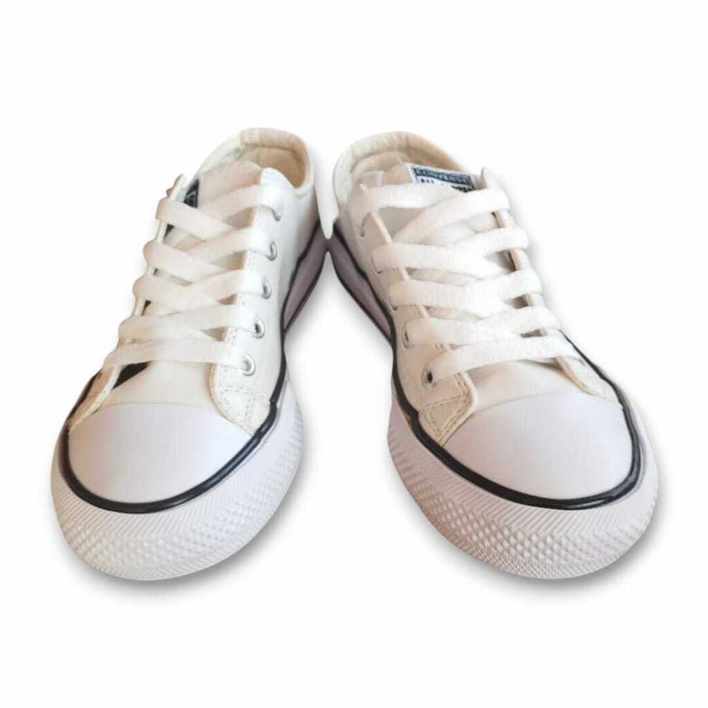 Converse all star blancas cuero best sale