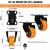 Kit 04 Rodizios Giratórios De PVC 40Kg Reforçado 1.5/8" 40mm - comprar online