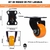 Kit 08 Rodizios Giratórios De PVC 40Kg Reforçados 1.5/8" 40mm - comprar online