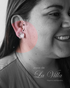 aretes en filigrana momposina, plata ley 950, Mompos, Mompox, aretas, joyas de la villa