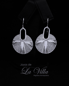 aretes en filigrana momposina, plata ley 950, Mompos, Mompox, aretas, joyas de la villa