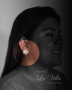 aretes en filigrana momposina, plata ley 950, Mompos, Mompox, aretas, joyas de la villa