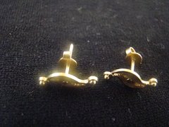 Aretes Ondas en Filigrana. Oro 18 Kilates - Joyas de la Villa