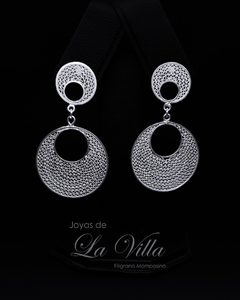 aretes en filigrana momposina, plata ley 950, Mompos, Mompox, aretas, joyas de la villa