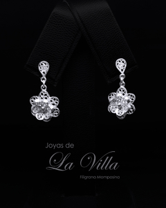 aretes en filigrana momposina, plata ley 950, Mompos, Mompox, aretas, joyas de la villa