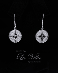 aretes en filigrana momposina, plata ley 950, Mompos, Mompox, aretas, joyas de la villa