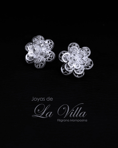 aretes en filigrana momposina, plata ley 950, Mompos, Mompox, aretas, joyas de la villa