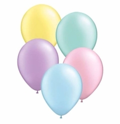 Globo 9´´ Pastel x unidad 10 COLORES