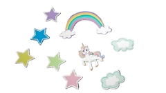 Topper Unicornio y Estrellas