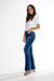 Calça Jeans Feminina Flare Com Aplicação - comprar online