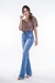 Calça Jeans Feminina Flare Com Lapela - comprar online