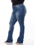 Calça Feminina Jeans Lycra Plus Flare na internet