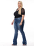 Calça Feminina Jeans Lycra Plus Flare - comprar online
