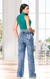 Calça Jeans Feminina WideLeg Com Cós Desfiado - comprar online
