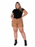 Shorts Feminino Sarja Cargo Caramelo Plus