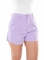 Shorts Feminino Sarja Baggy C/ Pence - Lilás - Razon Jeans