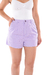 Shorts Feminino Sarja Baggy C/ Pence - Lilás - comprar online