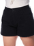 Shorts Feminino Sarja Plus Preto Barra Desfiada - loja online