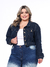 Jaqueta Feminina Jeans Lycra Plus Cropp Com Pregas L1/2