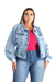 Jaqueta Feminina Jeans Com Bolso L1/2 - comprar online