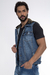 Colete Masculino Jeans com Capuz Camuflado - comprar online