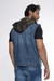 Colete Masculino Jeans com Capuz Camuflado na internet