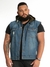 Colete Masculino Jeans Lycra Plus com Capuz Camuflado