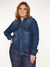 Camisa Feminina Jeans Plus Size - Azul na internet