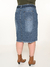 Saia Jeans Feminina Plus Size Clochard com Cinto - loja online