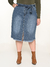 Saia Jeans Feminina Plus Size Clochard com Cinto - comprar online